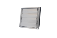 Edelstahl Fassadengitter &Oslash; 125 mm mit beweglichen Lamellen